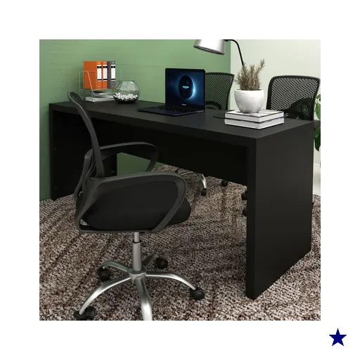 Mesa para Escritório Me4185 Preto - Tecno Mobili
