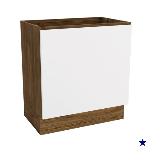 Balcão Para Forno de Embutir Celeste Kappesberg 100% MDF Nogueira/Branco 80cm