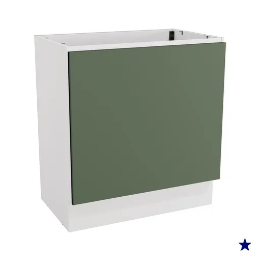 Balcão Para Forno de Embutir Celeste Kappesberg 100% MDF Branco/Verde 80cm
