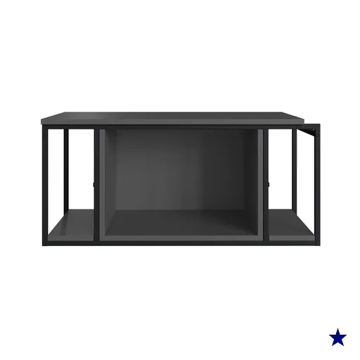 Gabinete Suspenso Para Banheiro 80cm P1019 Grafite Sem Cuba