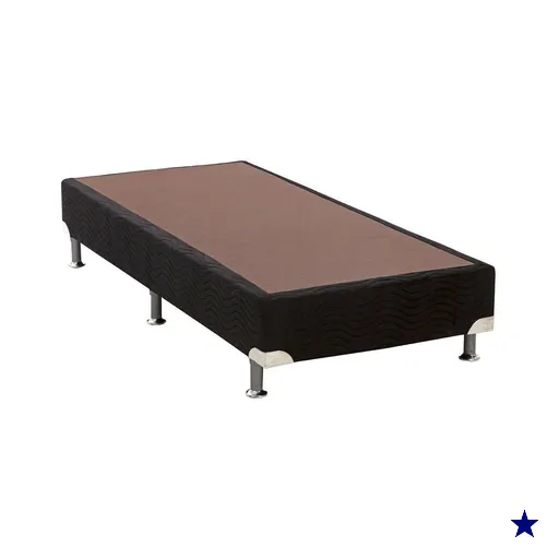Cama Box Base Solteirao- 1,08x1,98x0,23 Americana Suede Nero Black (Solteirao-…