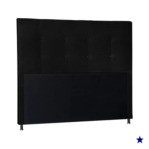 Cabeceira Casal 1,40m Berlim Corano Preto - Pallazio
