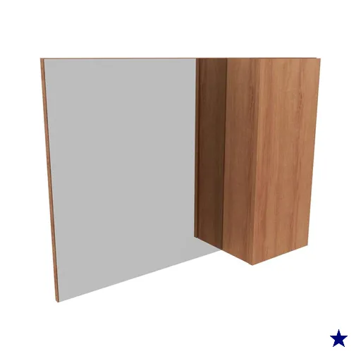 Espelheira Para Banheiro 1 Porta BN3602 Amendoa Tecno Mobili