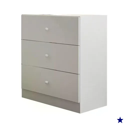 Comoda Infantil 03 Gavetas Louise Branco REAJL Moveis