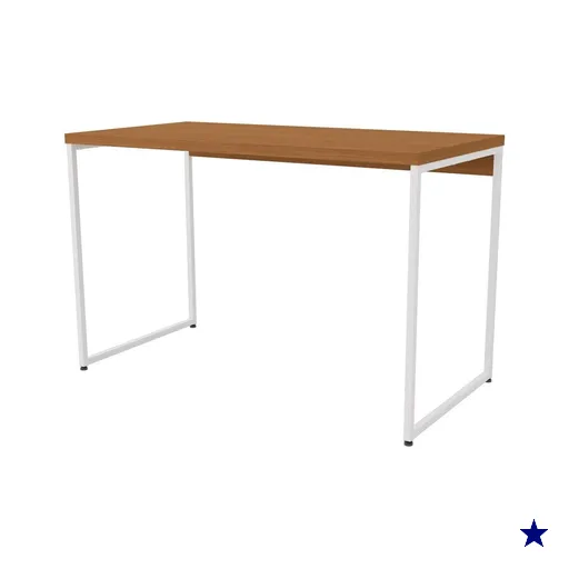 Mesa Escrivaninha Escritorio 118 cm LI002 Canela Branco KPB