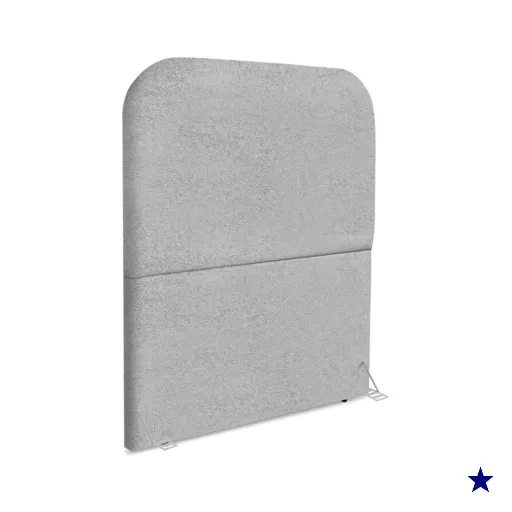 Cabeceira Solteiro 100 cm Com Frame Alana Boucle Cinza Artte