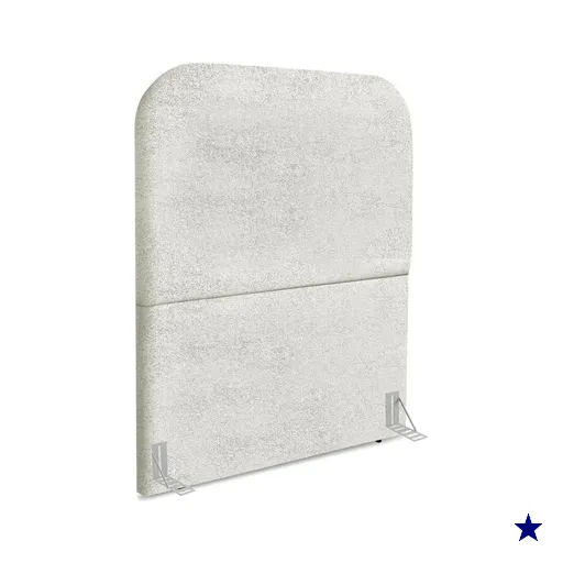 Cabeceira Solteiro 100 cm Com Frame Alana Boucle Cinza Claro Artte
