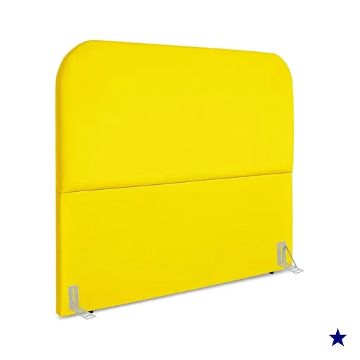 Cabeceira Casal 140 cm Com Frame Alana Suede Amarelo Artte