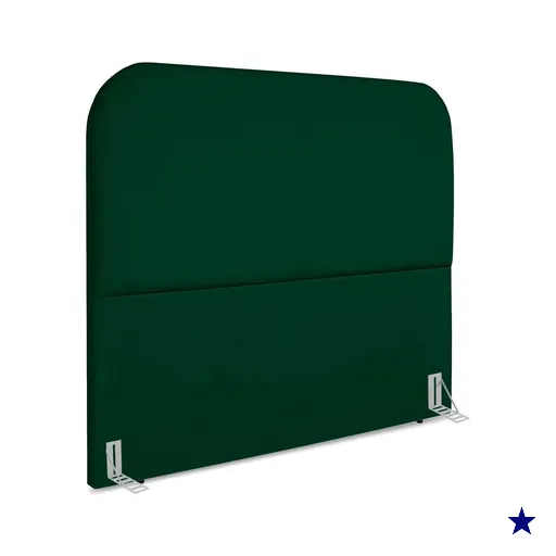 Cabeceira Queen 160 cm Com Frame Alana Suede Verde Artte