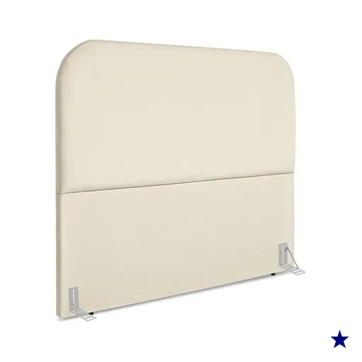 Cabeceira Queen 160 cm Com Frame Alana Suede Bege Artte