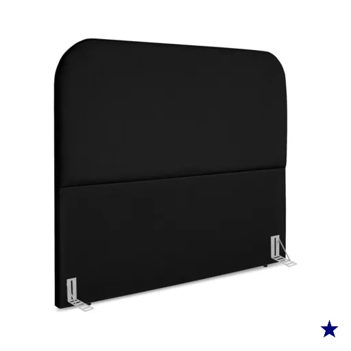 Cabeceira Queen 160 cm Com Frame Alana Suede Preto Artte