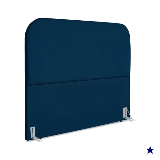 Cabeceira Queen 160 cm Com Frame Alana Suede Azul Marinho Artte