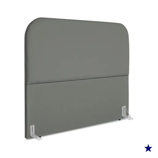 Cabeceira Queen 160 cm Com Frame Alana Suede Cinza Artte