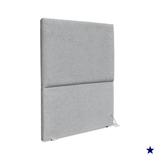Cabeceira Solteiro 100 cm Com Frame Luna Boucle Cinza Artte