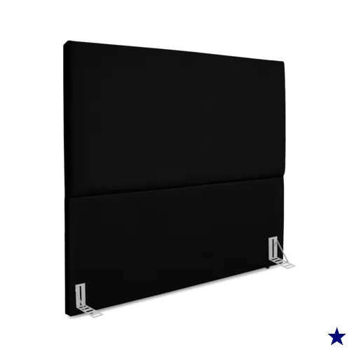 Cabeceira Casal 140 cm Com Frame Luna Suede Preto Artte