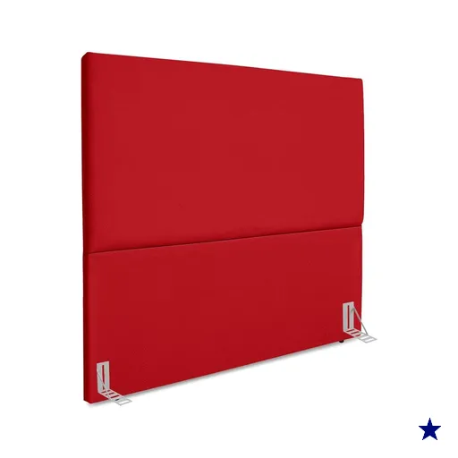 Cabeceira Casal 140 cm Com Frame Luna Suede Vermelho Artte