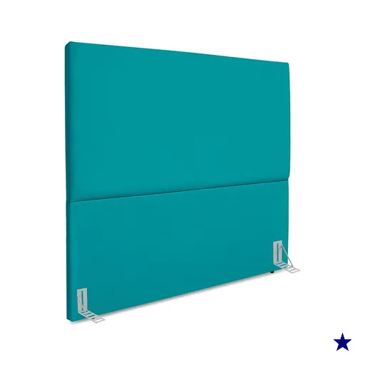Cabeceira Casal 140 cm Com Frame Luna Suede Azul Turquesa Artte