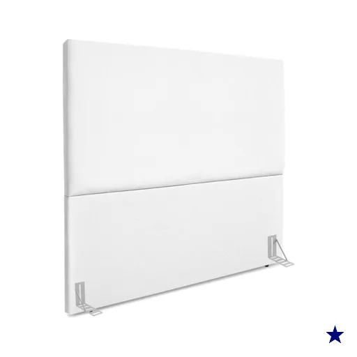 Cabeceira Casal 140 cm Com Frame Luna Suede Branco Artte