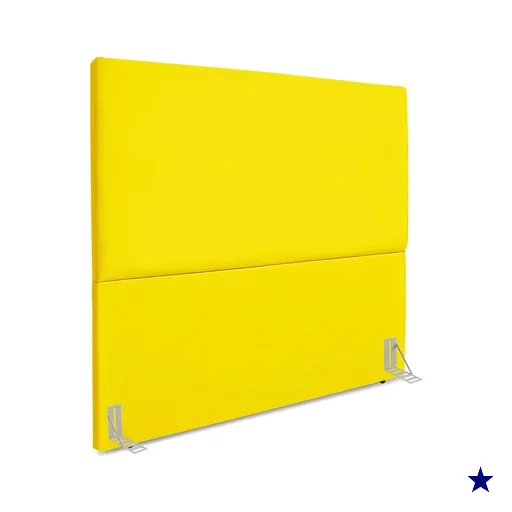 Cabeceira Casal 140 cm Com Frame Luna Suede Amarelo Artte