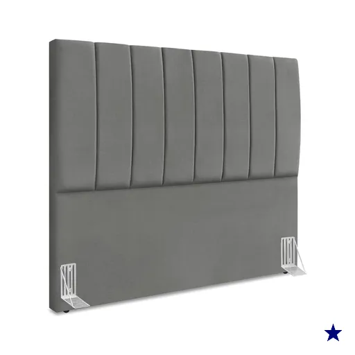 Cabeceira Casal 140 cm Com Frame Dalia Suede Cinza Artte