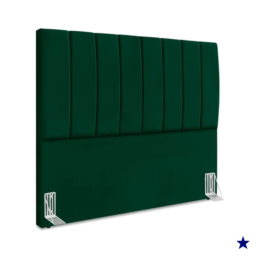 Cabeceira Casal 140 cm Com Frame Dalia Suede Verde Artte