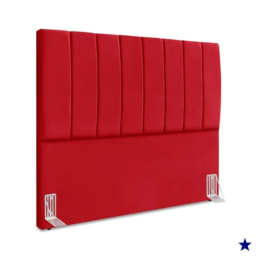 Cabeceira Casal 140 cm Com Frame Dalia Suede Vermelho Artte