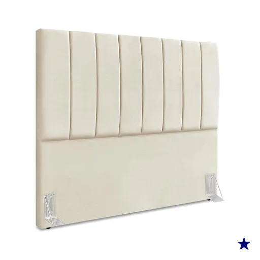 Cabeceira Casal 140 cm Com Frame Dalia Suede Bege Artte