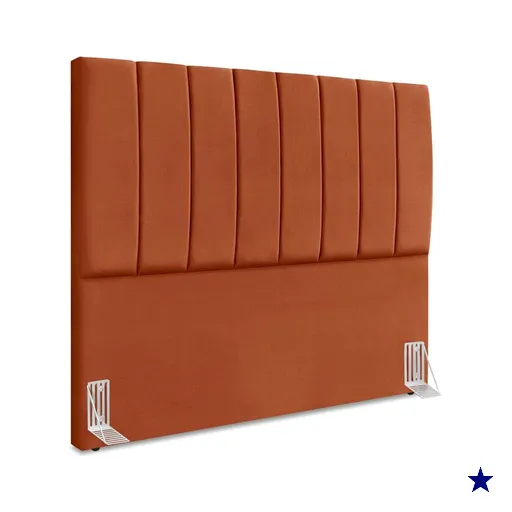 Cabeceira Casal 140 cm Com Frame Dalia Suede Terracota Artte