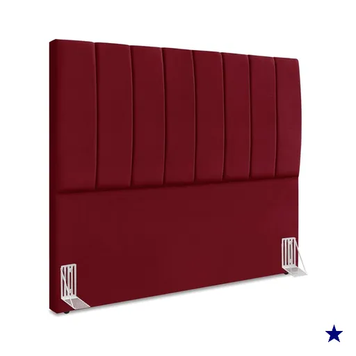 Cabeceira Casal 140 cm Com Frame Dalia Suede Vinho Artte