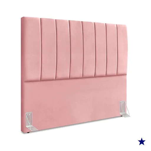 Cabeceira Casal 140 cm Com Frame Dalia Suede Rosa Artte