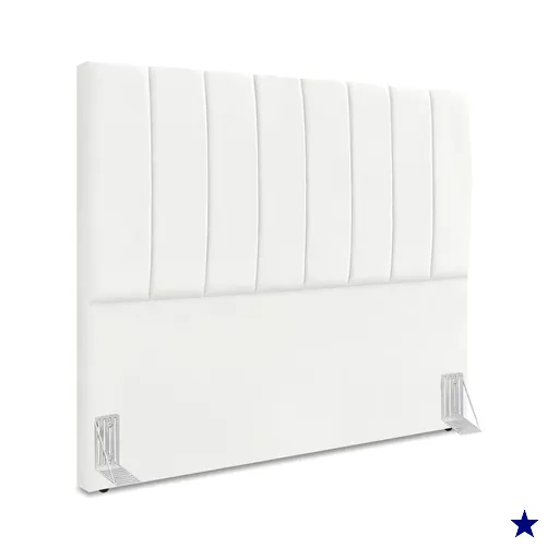 Cabeceira Casal 140 cm Com Frame Dalia Suede Branco Artte