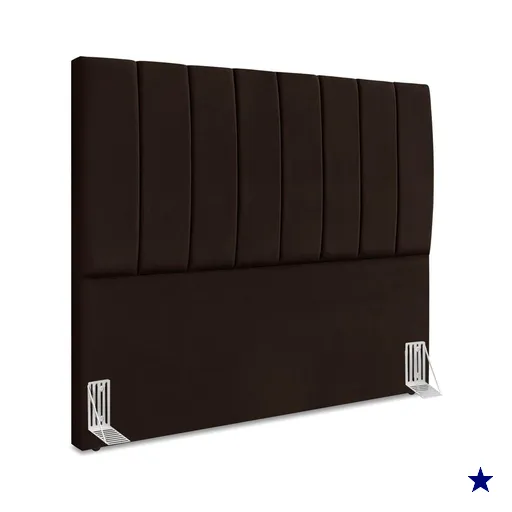 Cabeceira Casal 140 cm Com Frame Dalia Suede Marrom Artte
