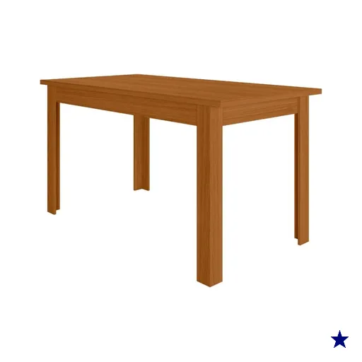 Mesa De Jantar Tampo Sem Vidro 6 Lugares 150x80 cm Bellagio Freijo POLIMAN
