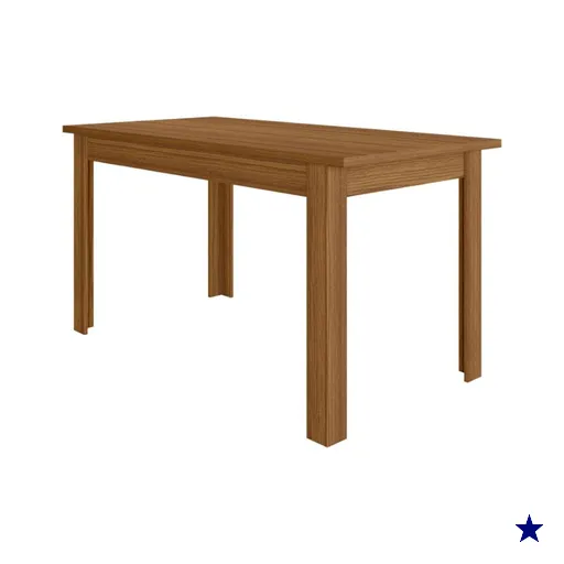 Mesa De Jantar Tampo Sem Vidro 6 Lugares 150x80 cm Bellagio Carvalho POLIMAN
