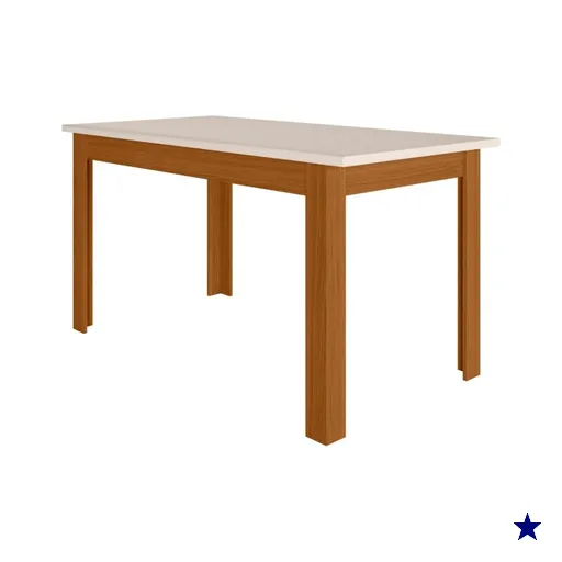 Mesa De Jantar Tampo Sem Vidro 6 Lugares 150x80 cm Bellagio Freijo Off White…