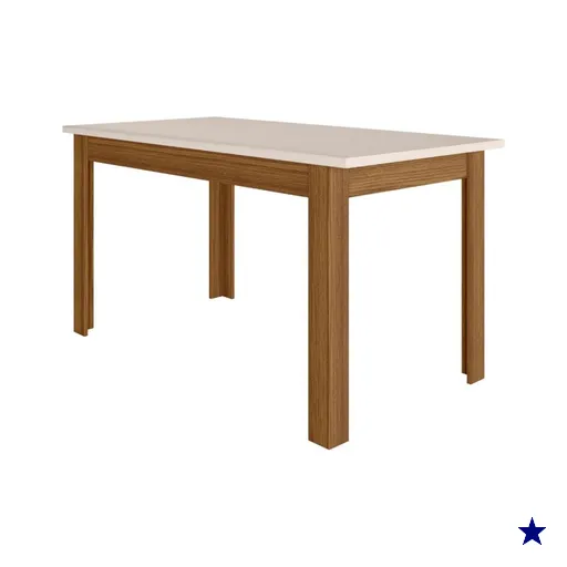 Mesa De Jantar Tampo Sem Vidro 6 Lugares 150x80 cm Bellagio Carvalho Off White…