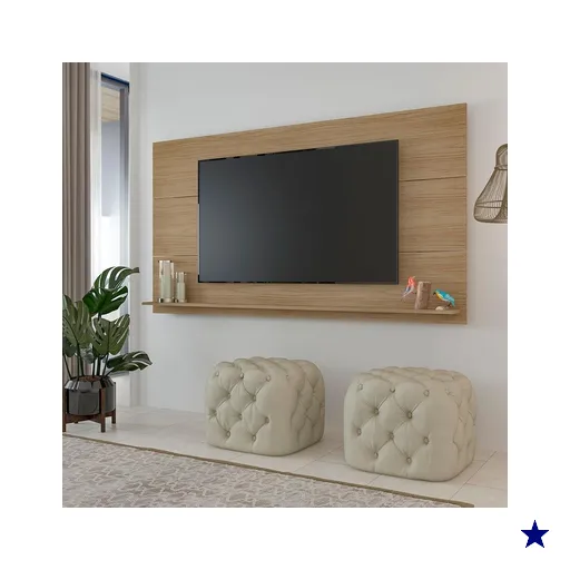 Painel para TV até 75 Polegadas Slim Carvalho