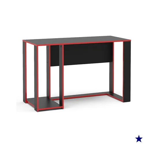 Mesa Gamer Singapura Preta e Vermelha