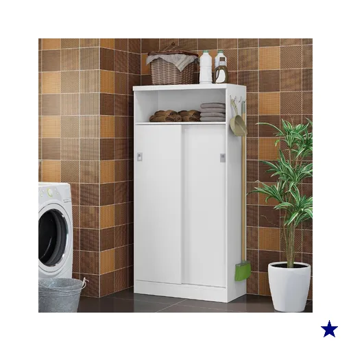 Armário Utilitário Multiuso 2 Portas Carraro - Branco