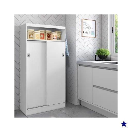 Armário Utilitário Cozinha 2 Portas Carraro - Branco