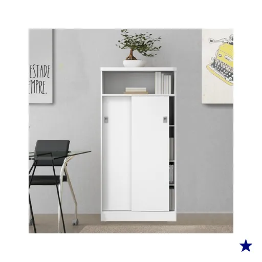 Armário Utilitário Escritório 2 Portas Carraro - Branco