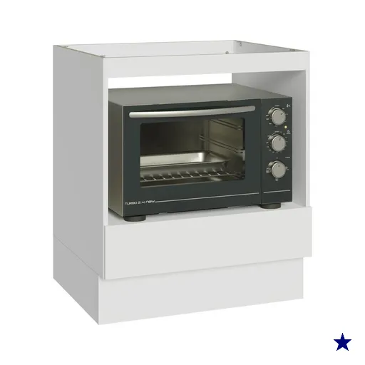 Balcão para Forno/Micro-ondas 70 cm 1 Gaveta (Sem Tampo) Branco Madesa