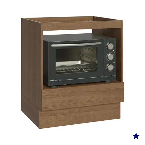 Balcão para Forno/Micro-ondas 70 cm 1 Gaveta (Sem Tampo) Rustic Madesa