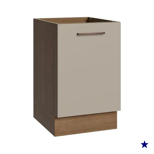 Balcão de Cozinha 50cm 1 Porta (Sem Tampo) Rustic/Crema Agata Madesa