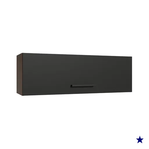 Armário Aéreo 100 cm 1 Porta Basculante Rustic/Preto Agata Madesa