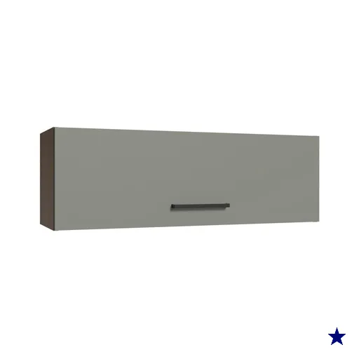 Armário Aéreo 100 cm 1 Porta Basculante Rustic/Cinza Agata Madesa