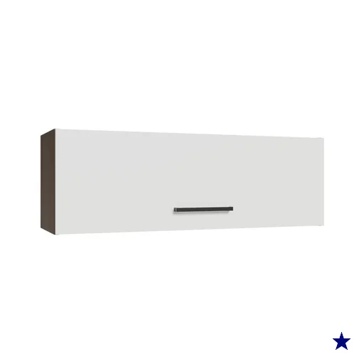 Armário Aéreo 100 cm 1 Porta Basculante Rustic/Branco Agata Madesa