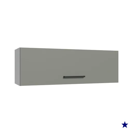 Armário Aéreo 100 cm 1 Porta Basculante Branco/Cinza Agata Madesa