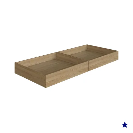 Conjunto 2 Gavetões Individuais para Beliche Aveiro Oak