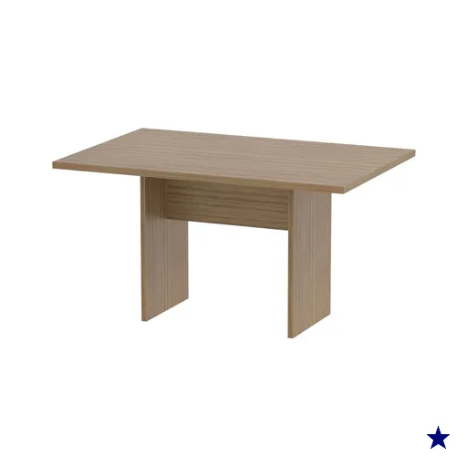 Mesa De Reunião Para Escritório 136x90cm Me4191 Amêndoa